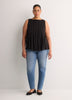 Sleeveless Swing Pintuck Knit Top