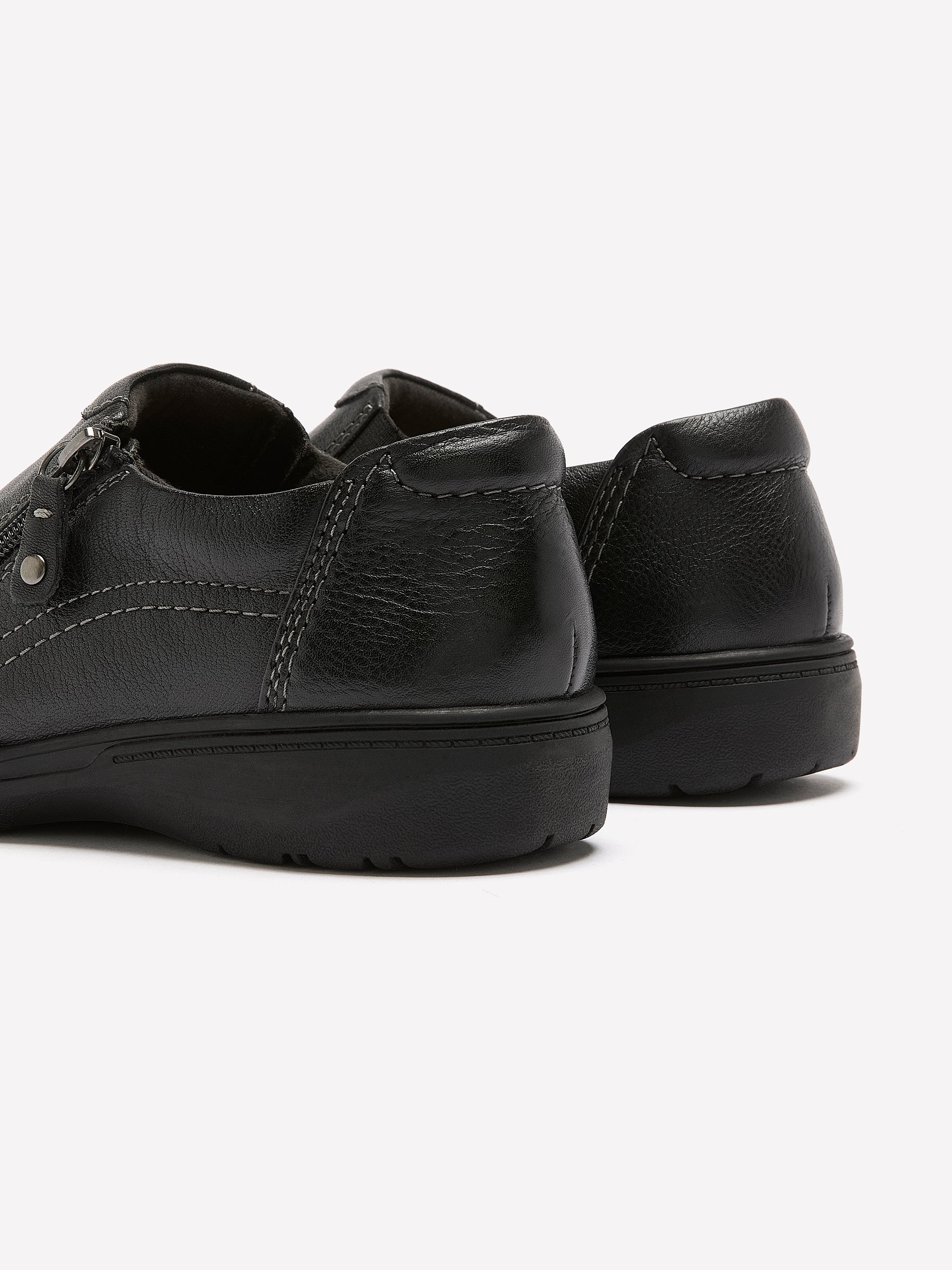 Wide Width, Carleigh Ray Black Leather Shoe - Clarks