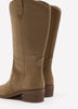 Wide Width, Sand Microsuede Tall Western Boot