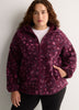 Hooded Red Leopard-Print Sherpa Zippered Jacket - Active Zone