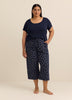 Straight-Leg Pyjama Capri Pant - ti Voglio