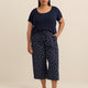 Straight-Leg Pyjama Capri Pant - ti Voglio