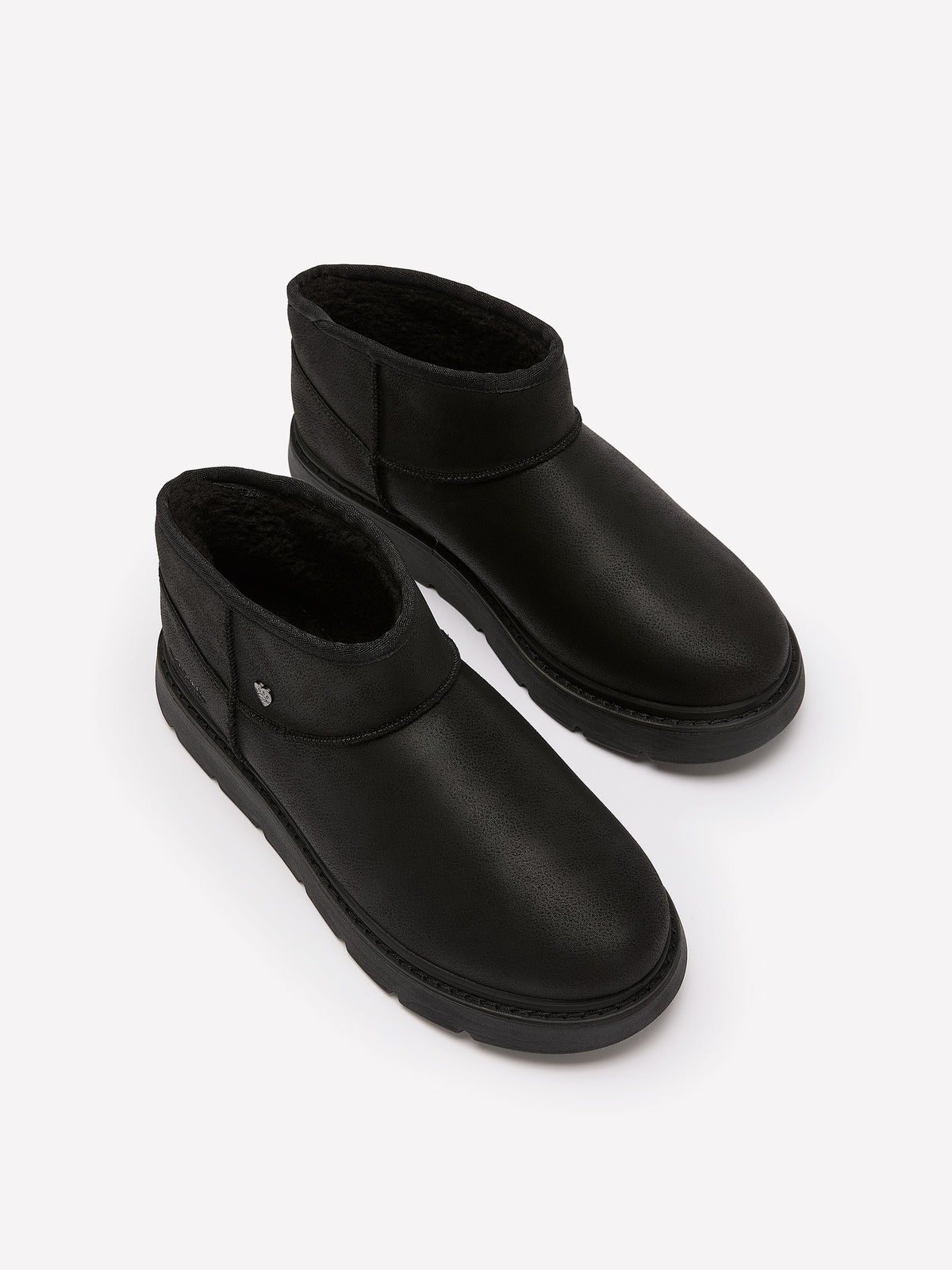 Wide Width, Bobs Keepsakes Slip-On Faux-Leather Winter Bootie - Skechers