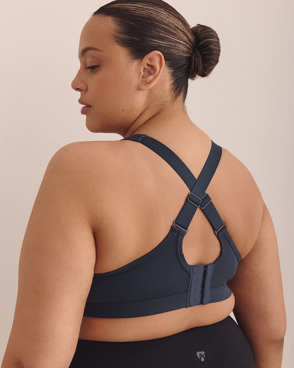 High-Support Blue Underwire Sports Bra - Active Zone