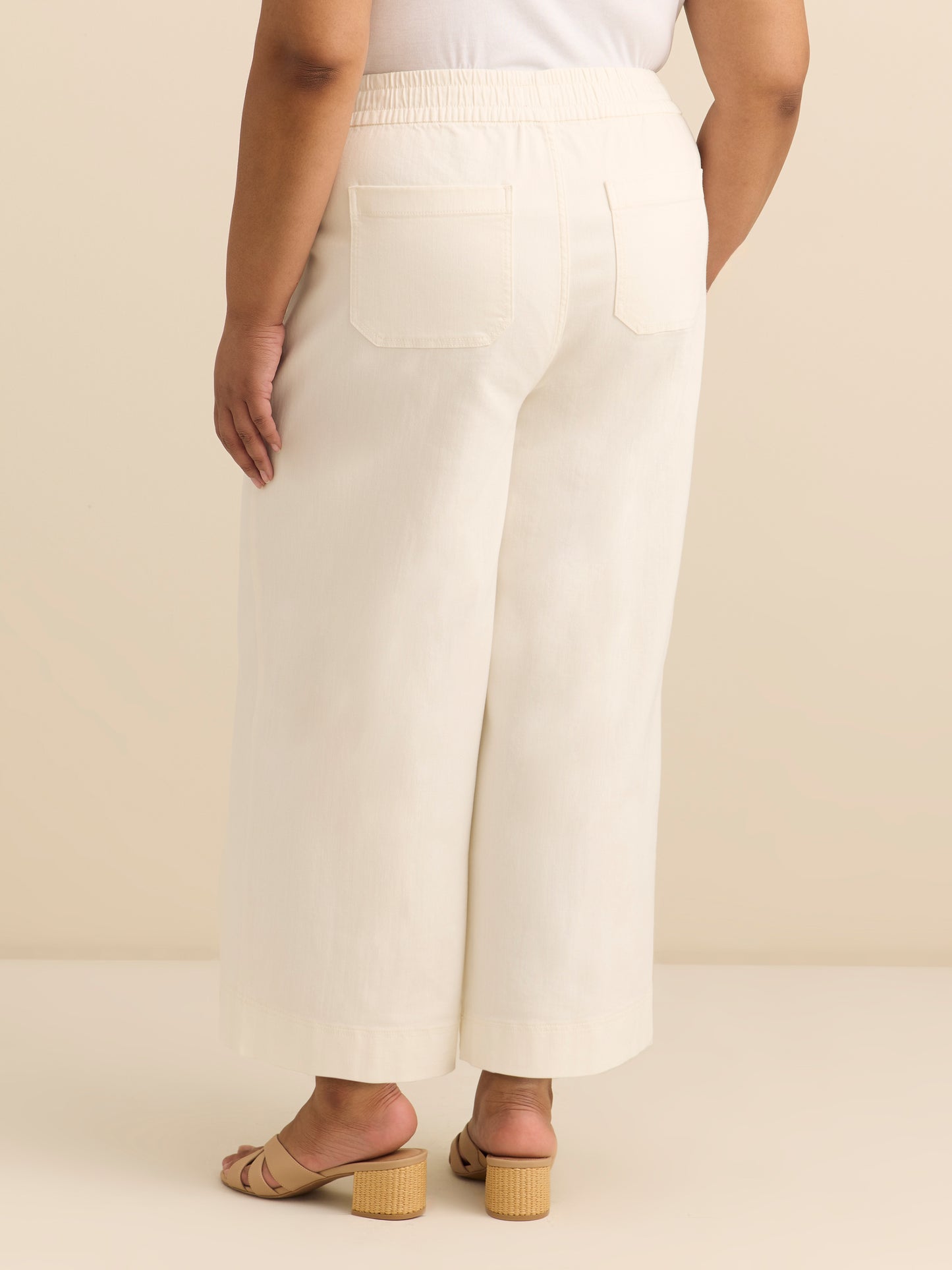 Jean court à jambe large et à  taille mi-haute - d/C JEANS