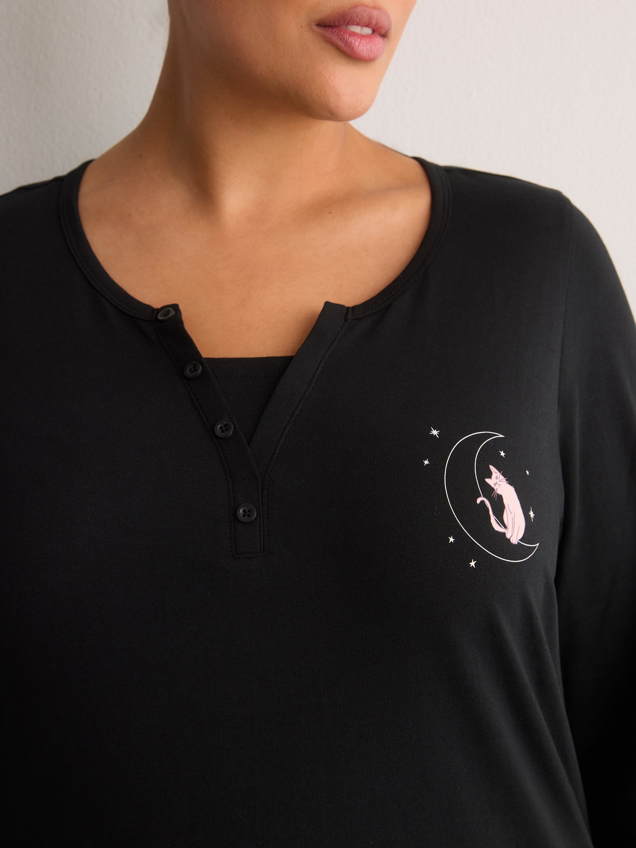 Modern-Fit Fooler Henley Pyjama Top - tiVOGLIO
