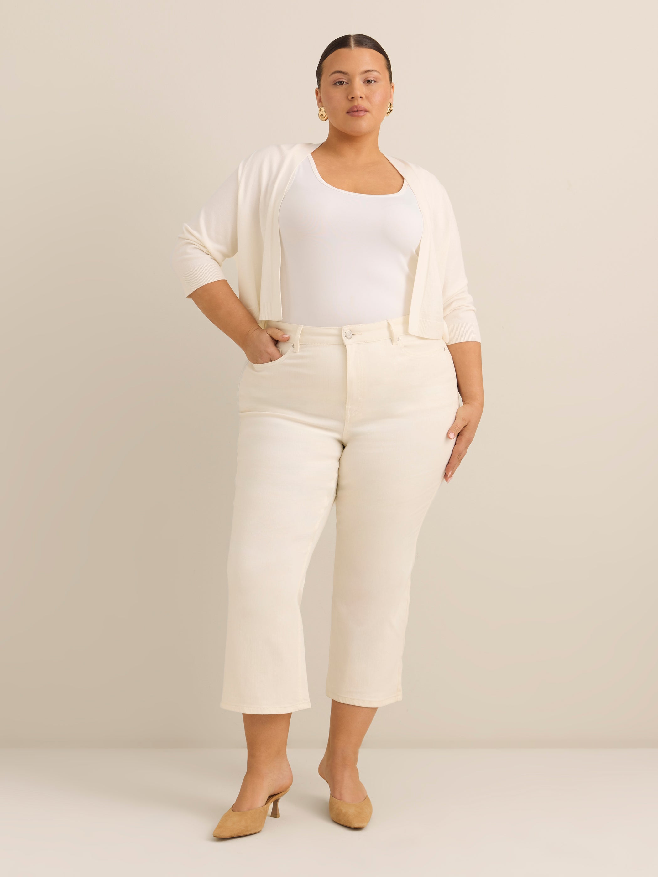 Fine Gauge Knit Sweater Overpiece - Addition Elle