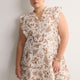 Short Flutter-Sleeve Swing Dress