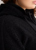 Long Hooded Mock-Neck Sherpa Jacket - Active Zone