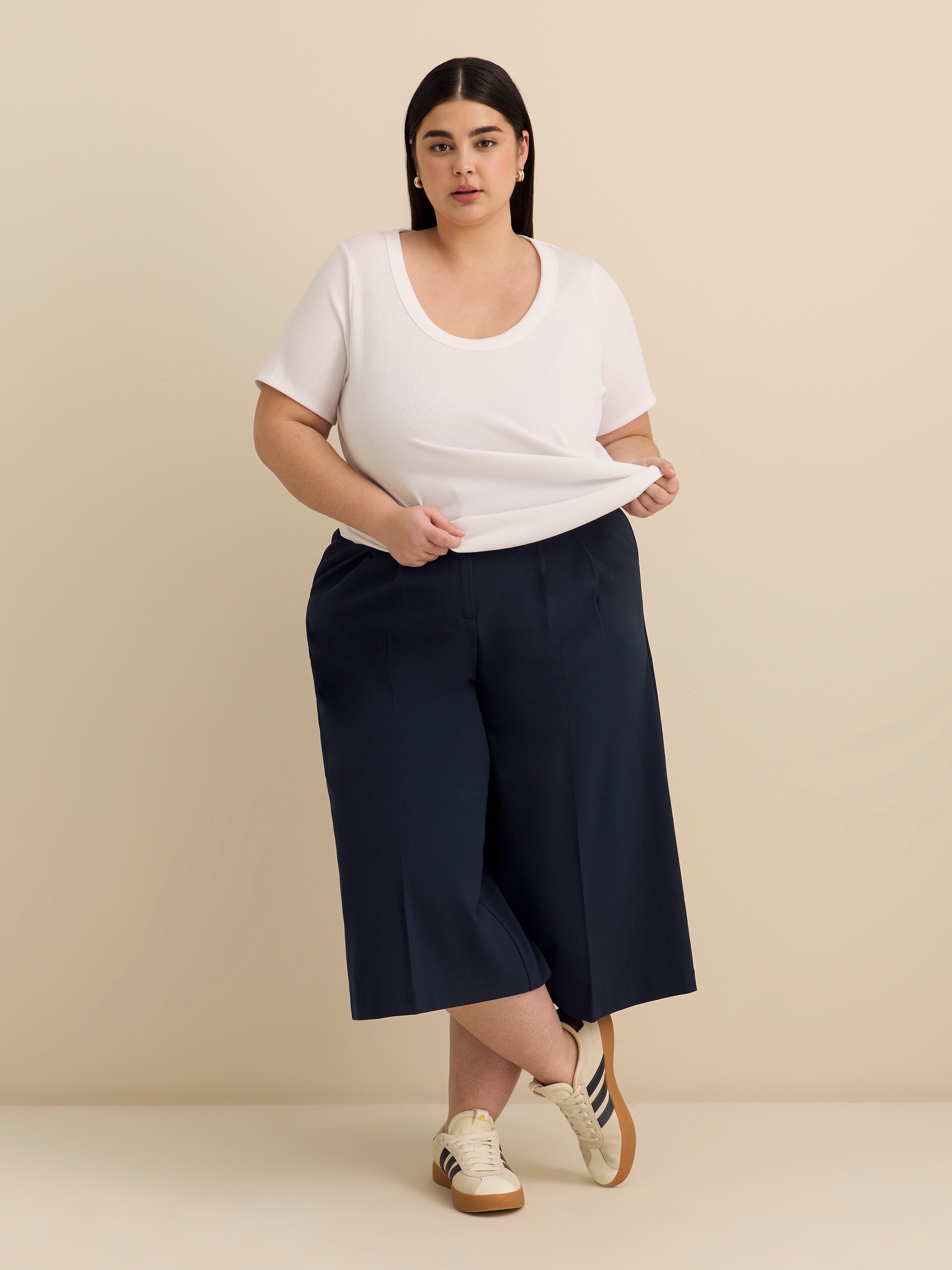 Short-Sleeve Scoop Neck Top