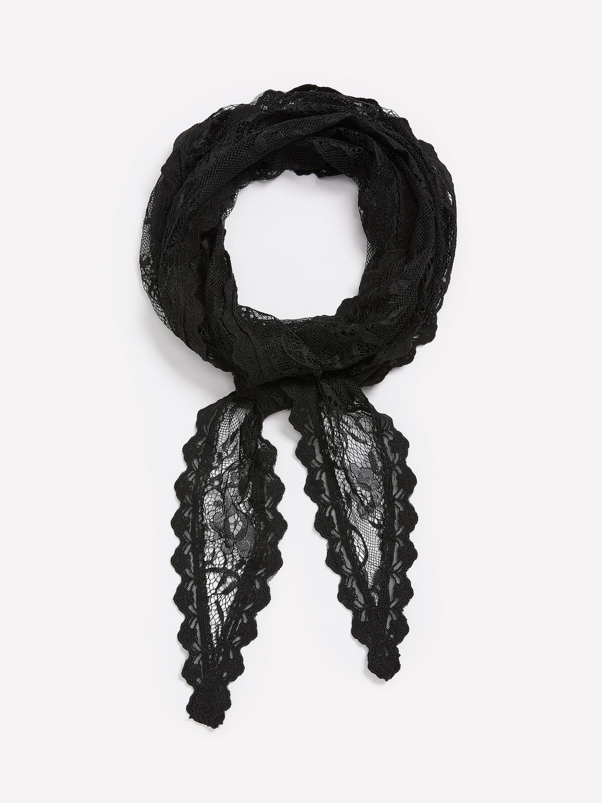 Black Triangle Lace Infinity Scarf