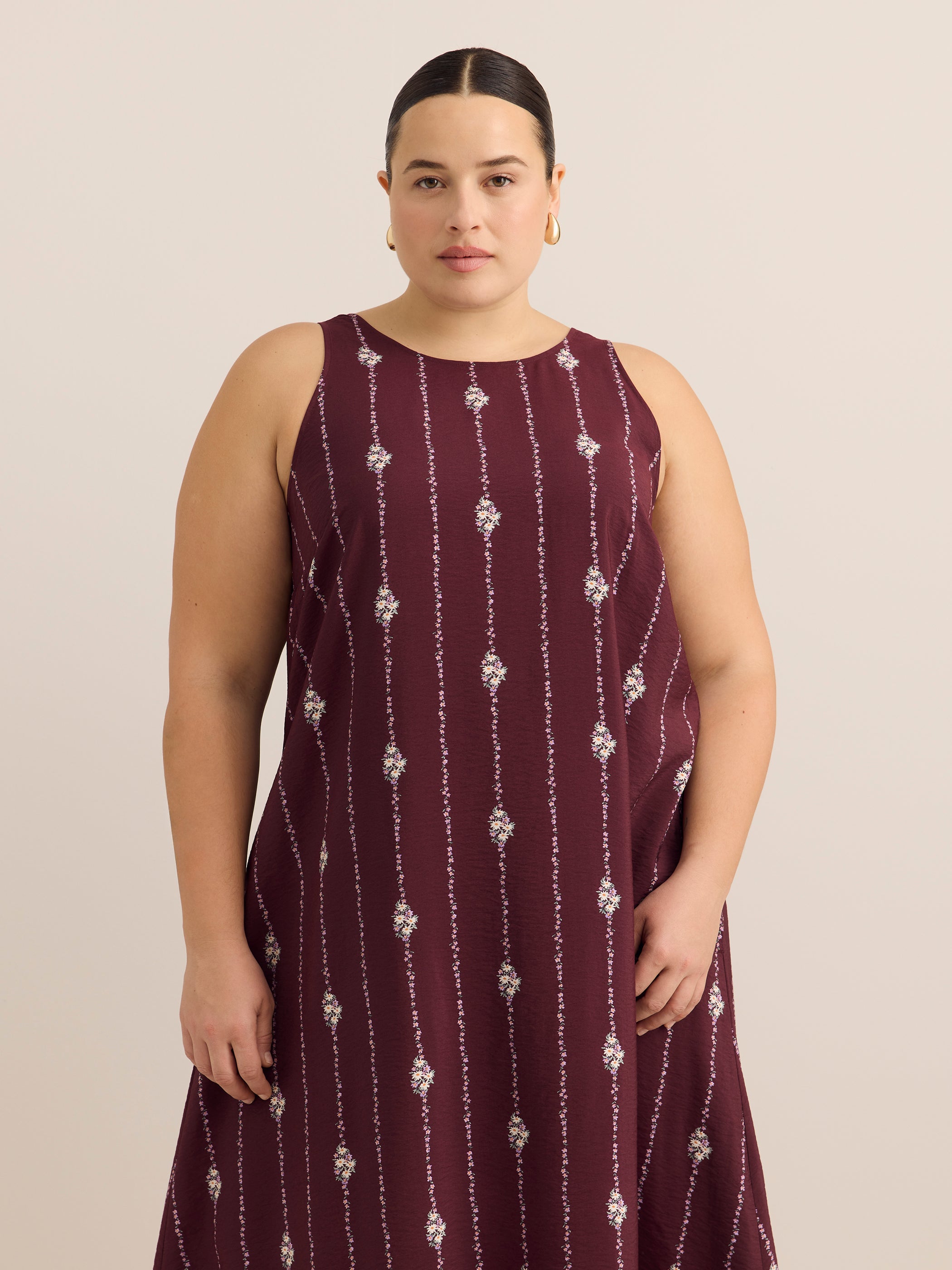 Sleeveless A-Line Halter Maxi Dress with Back Bow Tie