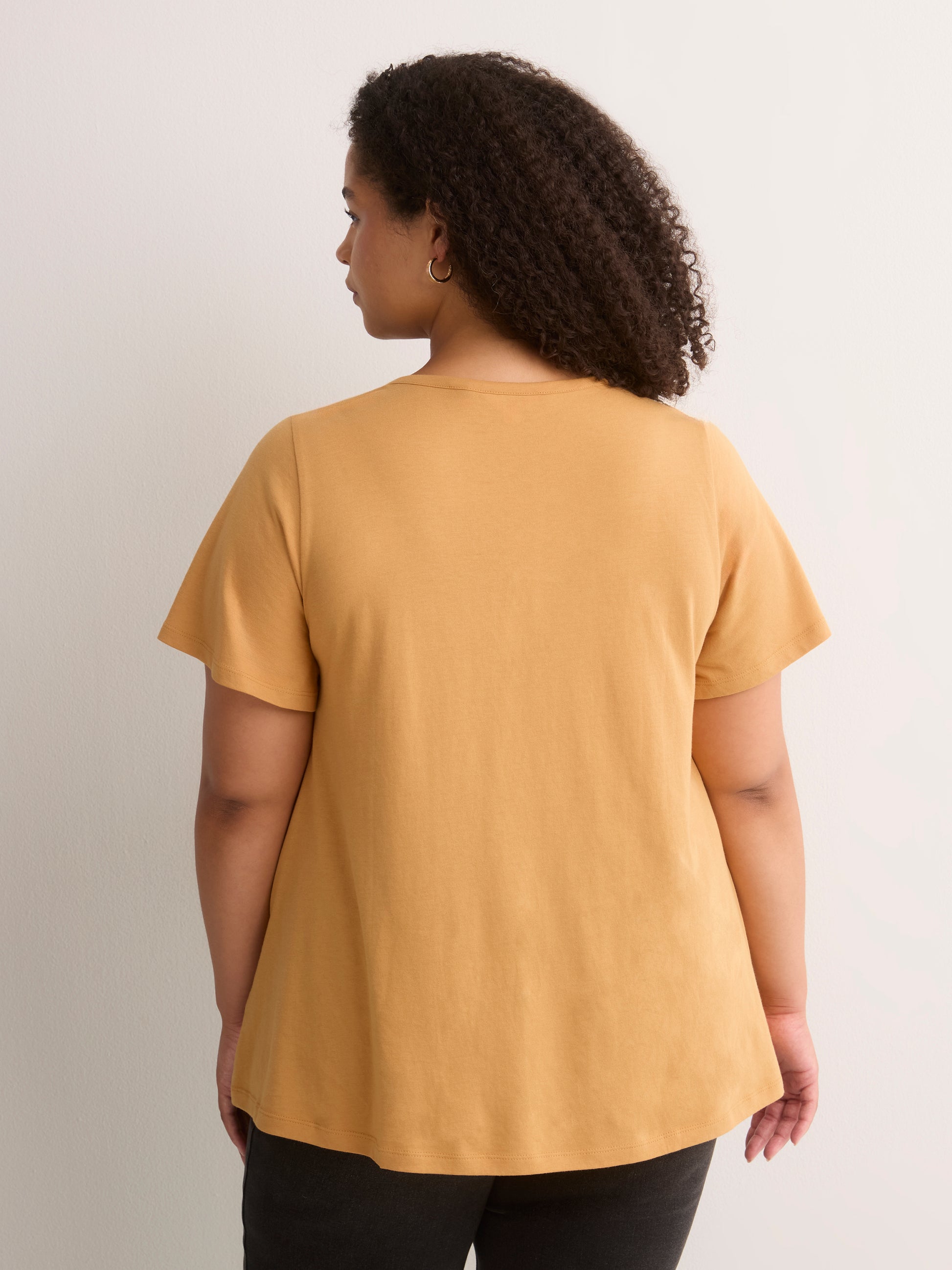 Slight Swing Top with Embroidered Yoke