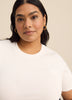 Curvy-Fit Crewneck Tee with Placement Print