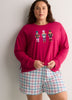 Red Nutcracker Sweatshirt and Plaid Boxer Pyjama Set - tiVOGLIO