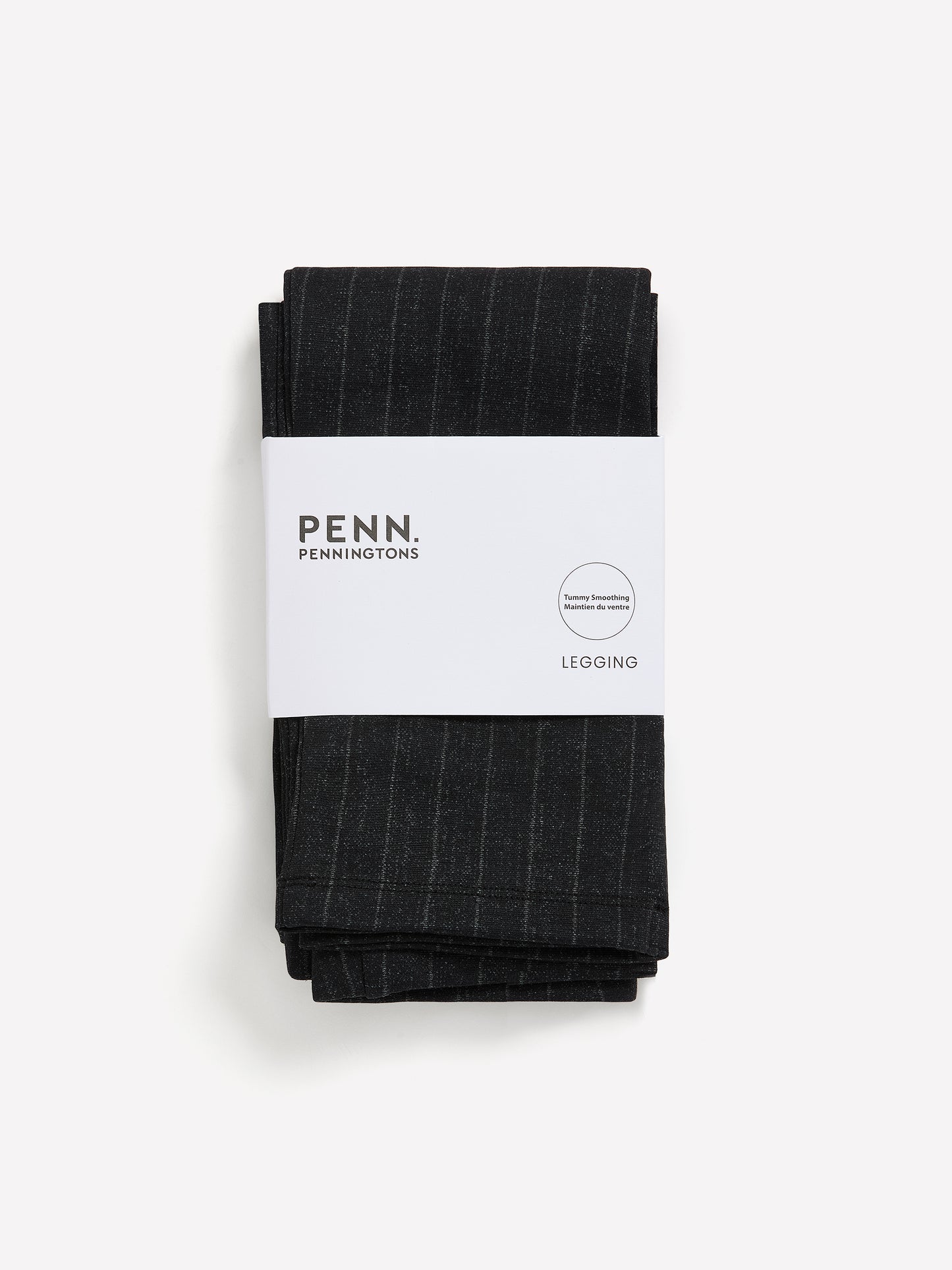 Charcoal Wide Pinstripe Tummy-Control Legging