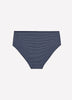 Navy Blue High-Cut Cotton Brief with Stripes - tiVOGLIO