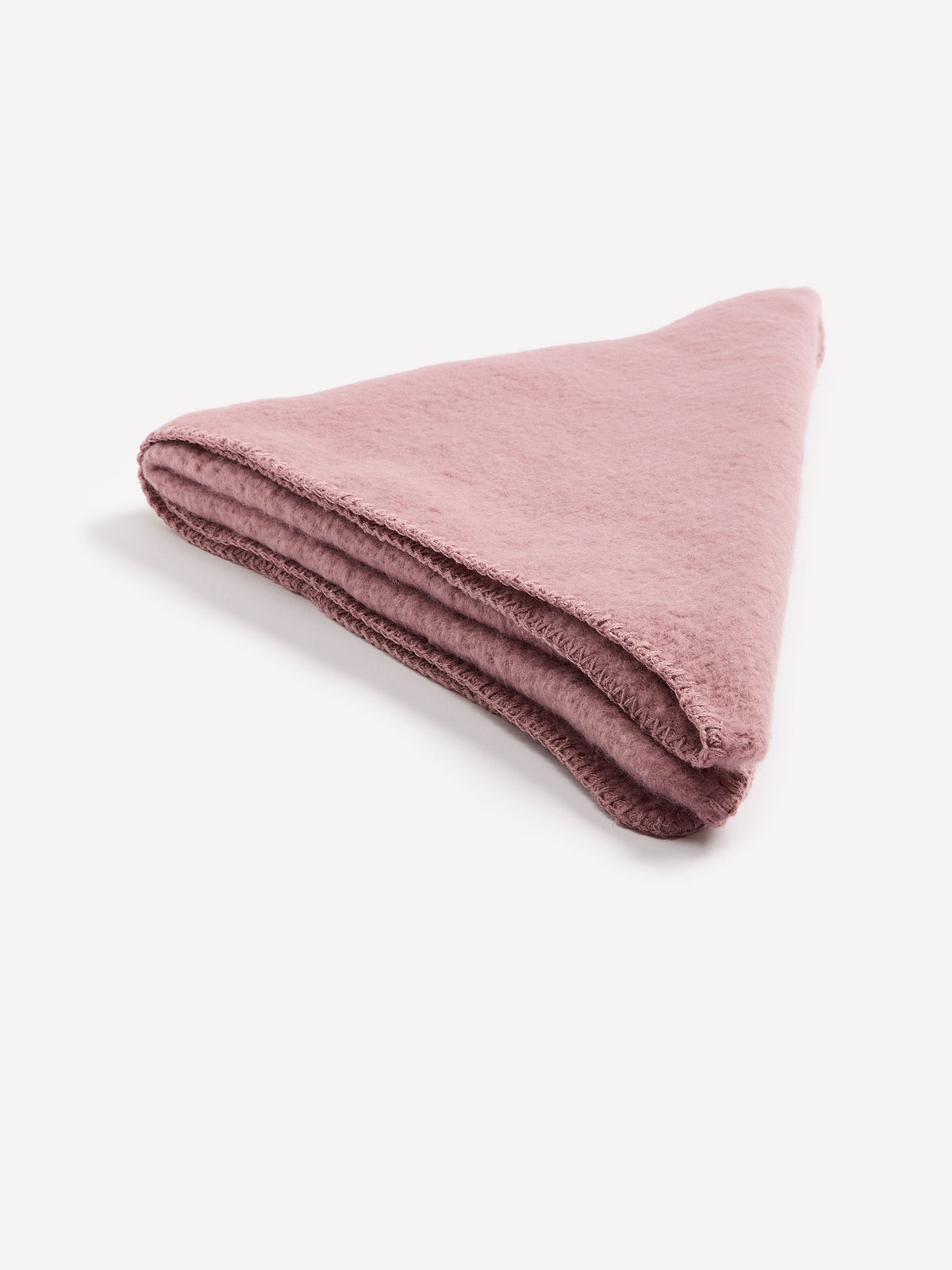 Mauve Bouclé Knit Triangle Scarf