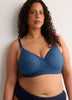 Blue Dotted Wireless Padded Lounge Bra - Déesse Collection