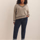 Responsible, Cotton-Blend Long-Sleeve V-Neck Sweater