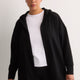 French Terry Hooded Open Cardigan - Active Zone