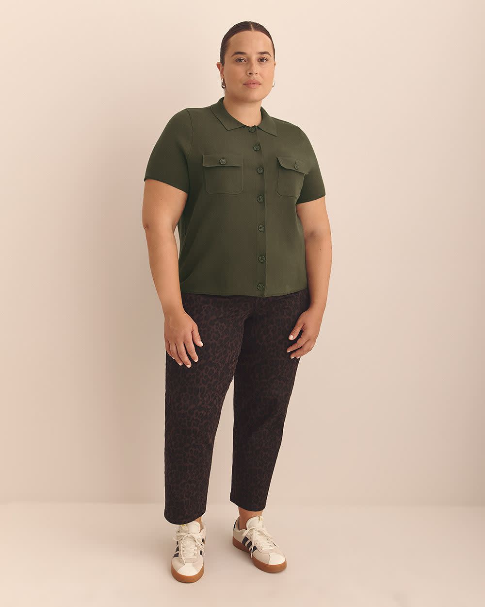 Cardigan en tricot à manches courtes - Addition Elle