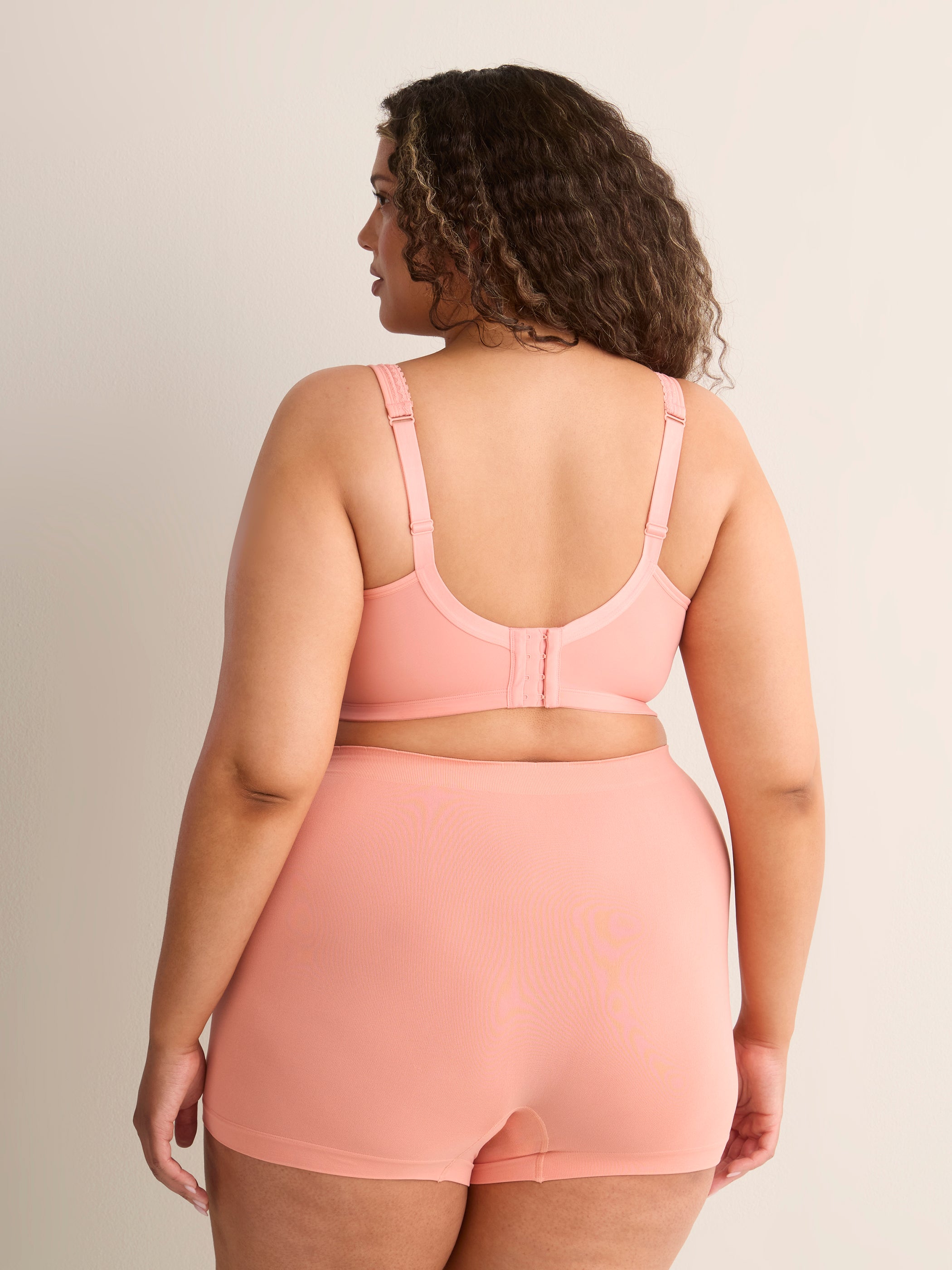 Pink Wireless Padded T-Shirt Bra with Lace - tiVOGLIO