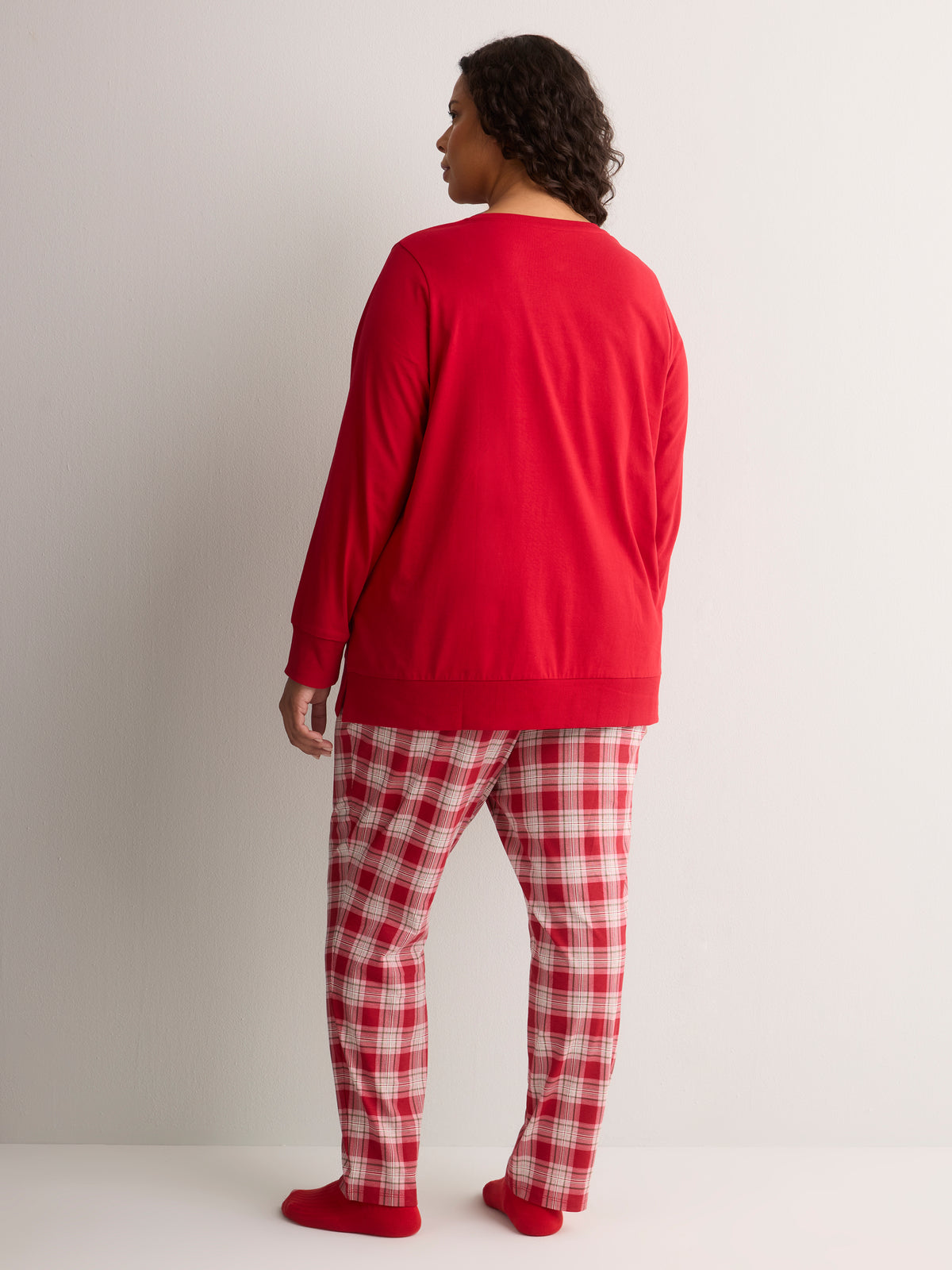 Red Plaid Tunic and Legging Pyjama Set - tiVOGLIO