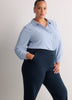 Navy Curvy Straight-Leg Savvy Pant
