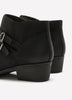 Wide Width, Danyelle Cali Black Leather Mid-Heel Bootie - Clarks