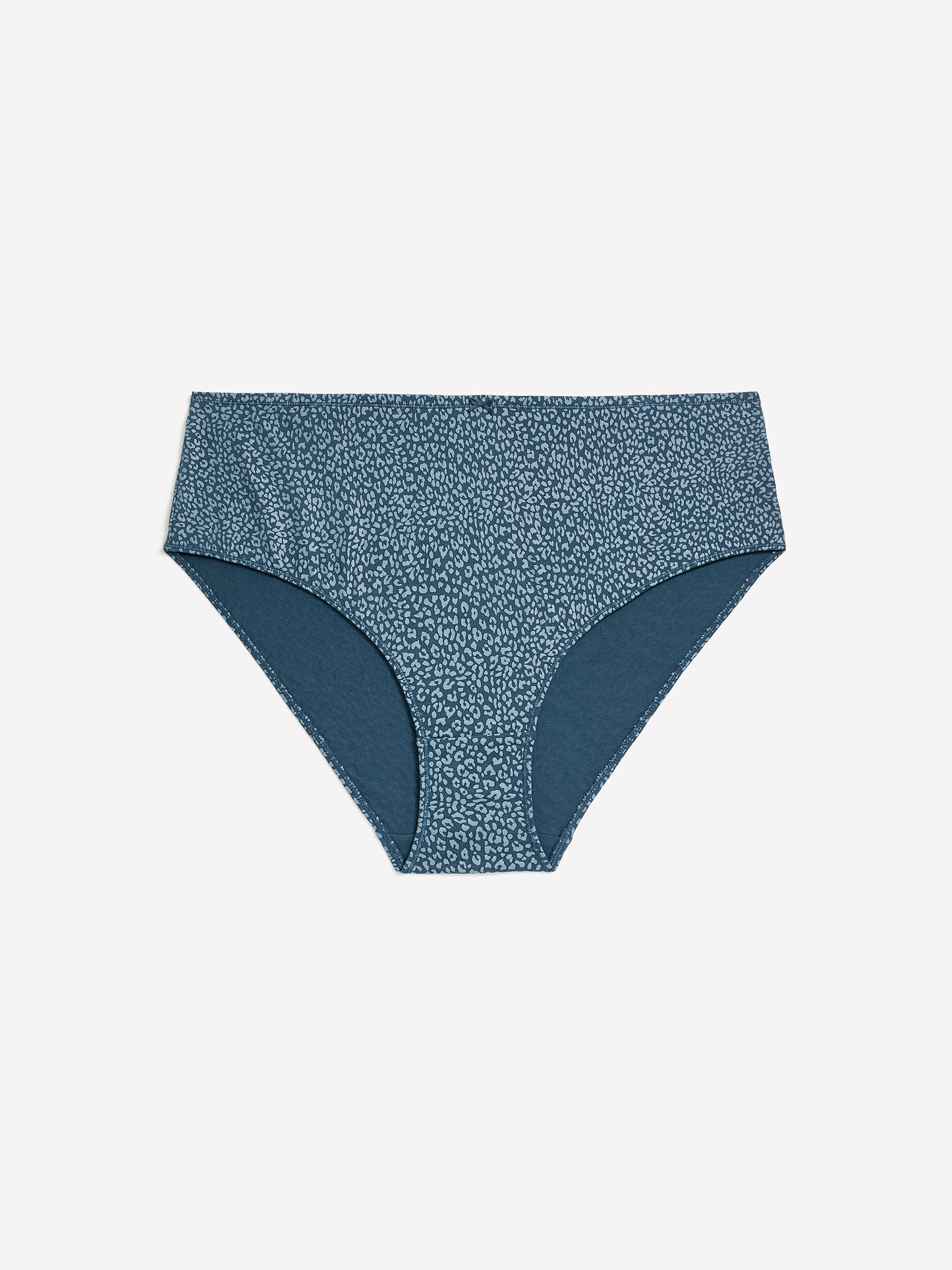 Blue Leopard-Print Cotton High-Cut Brief - tiVOGLIO