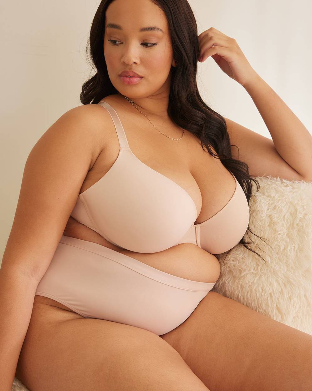 Culotte classique échancrée unie en microfibre - ti Voglio