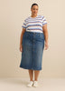 Midi Denim Skirt with Front Buttons - d/C Jeans