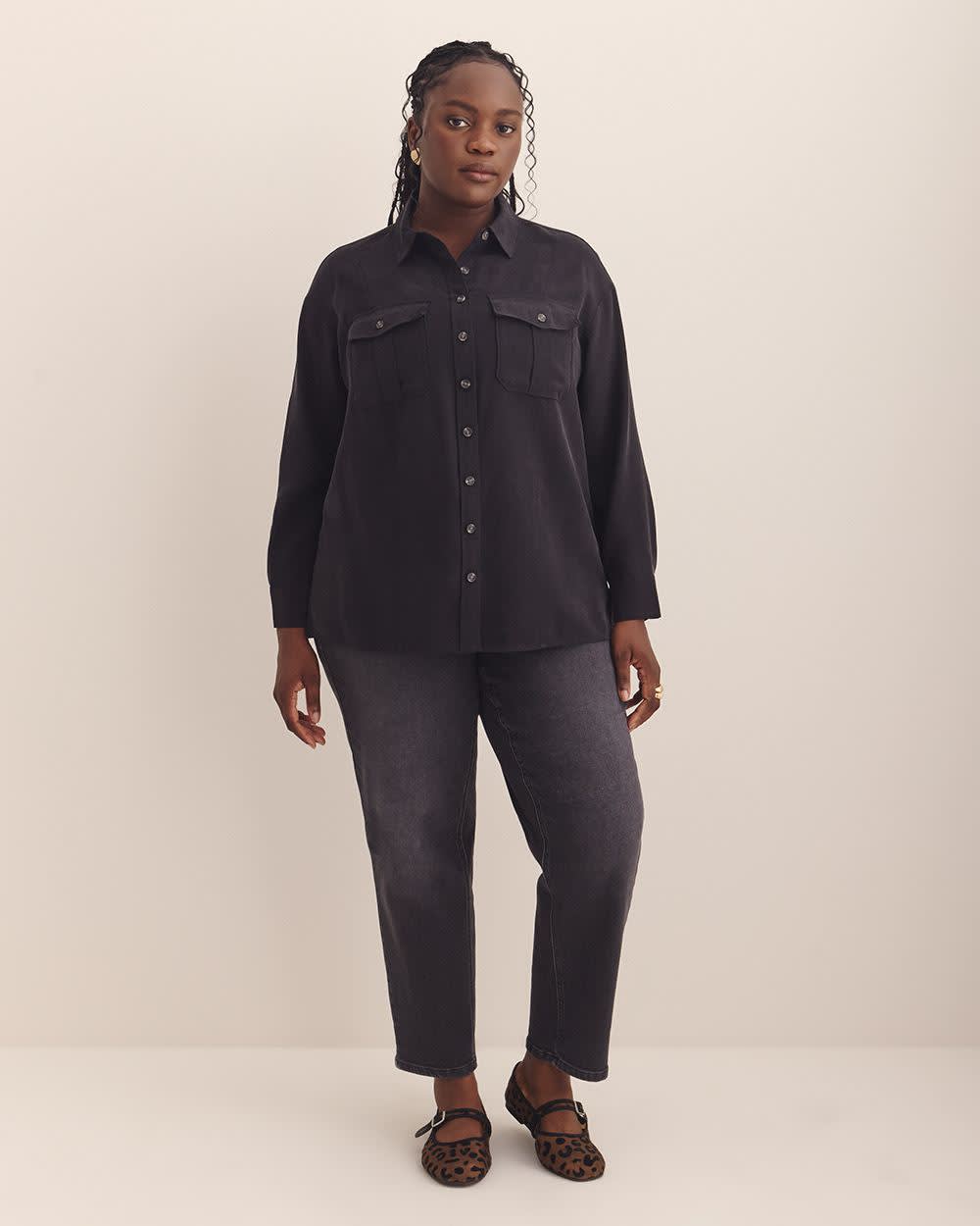Utility Boxpleat Pocket Shirt - Addition Elle