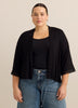 Responsible, Open Front 3/4 Sleeve Cardigan
