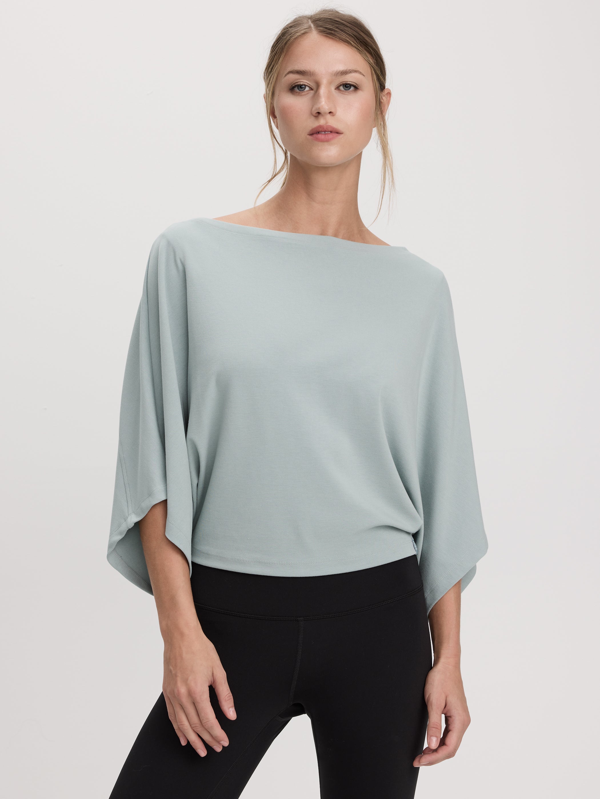 Dolman-Sleeve Boat-Neck Top - Hyba