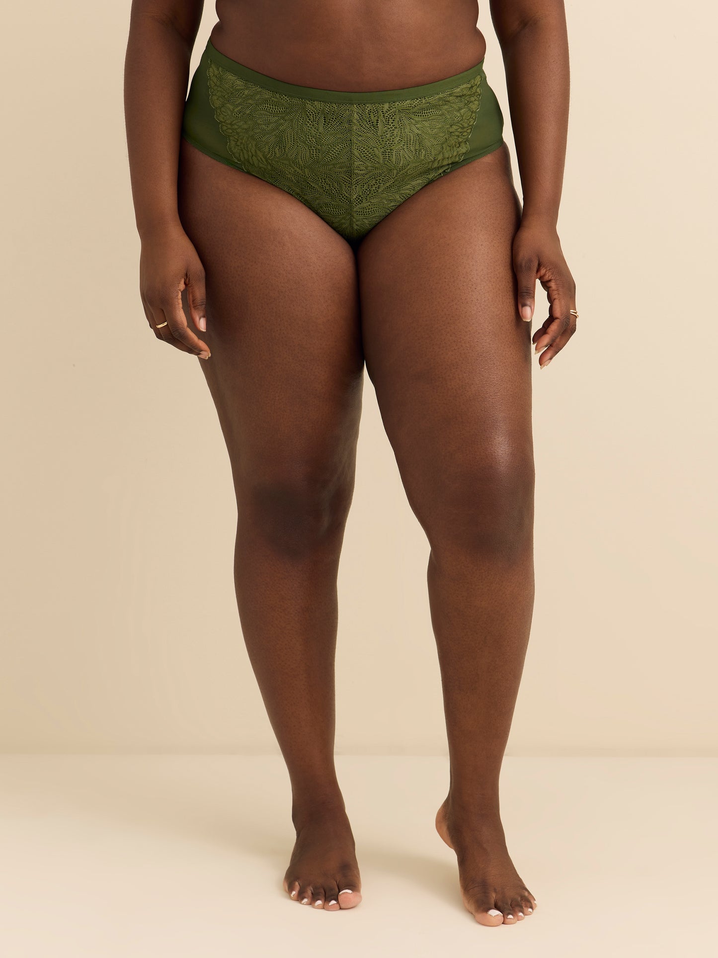 Culotte échancrée à deux tons - Déesse Collection