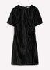 Velvet T-Shirt Dress with Side Knot
