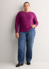 Fitted Long-Sleeve Rib Knit Tee