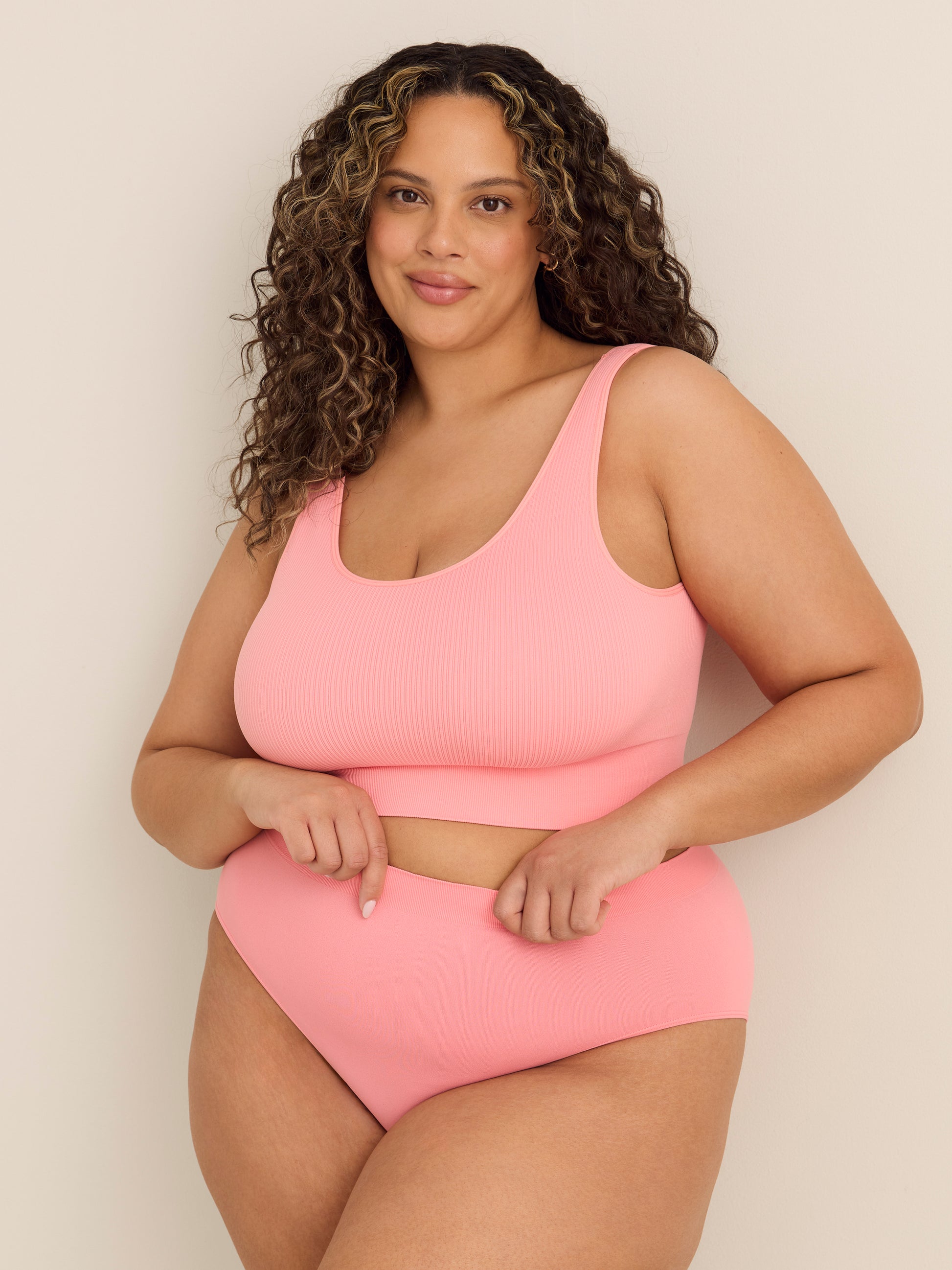 High-Cut Seamless Solid Brief - ti Voglio