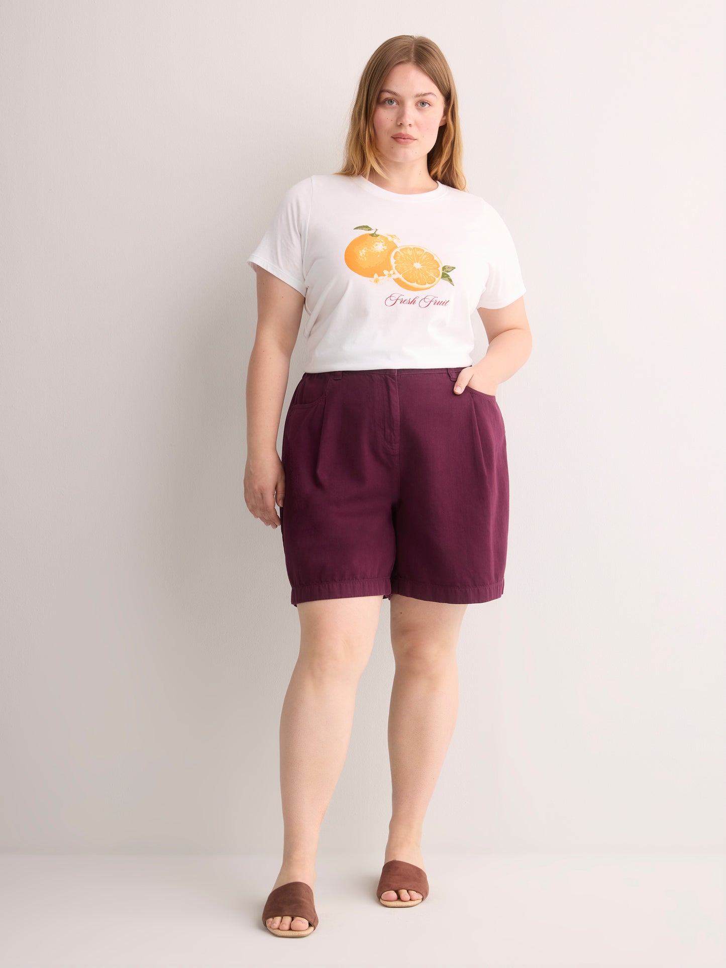 Cotton Tencel Blend Bermuda Short