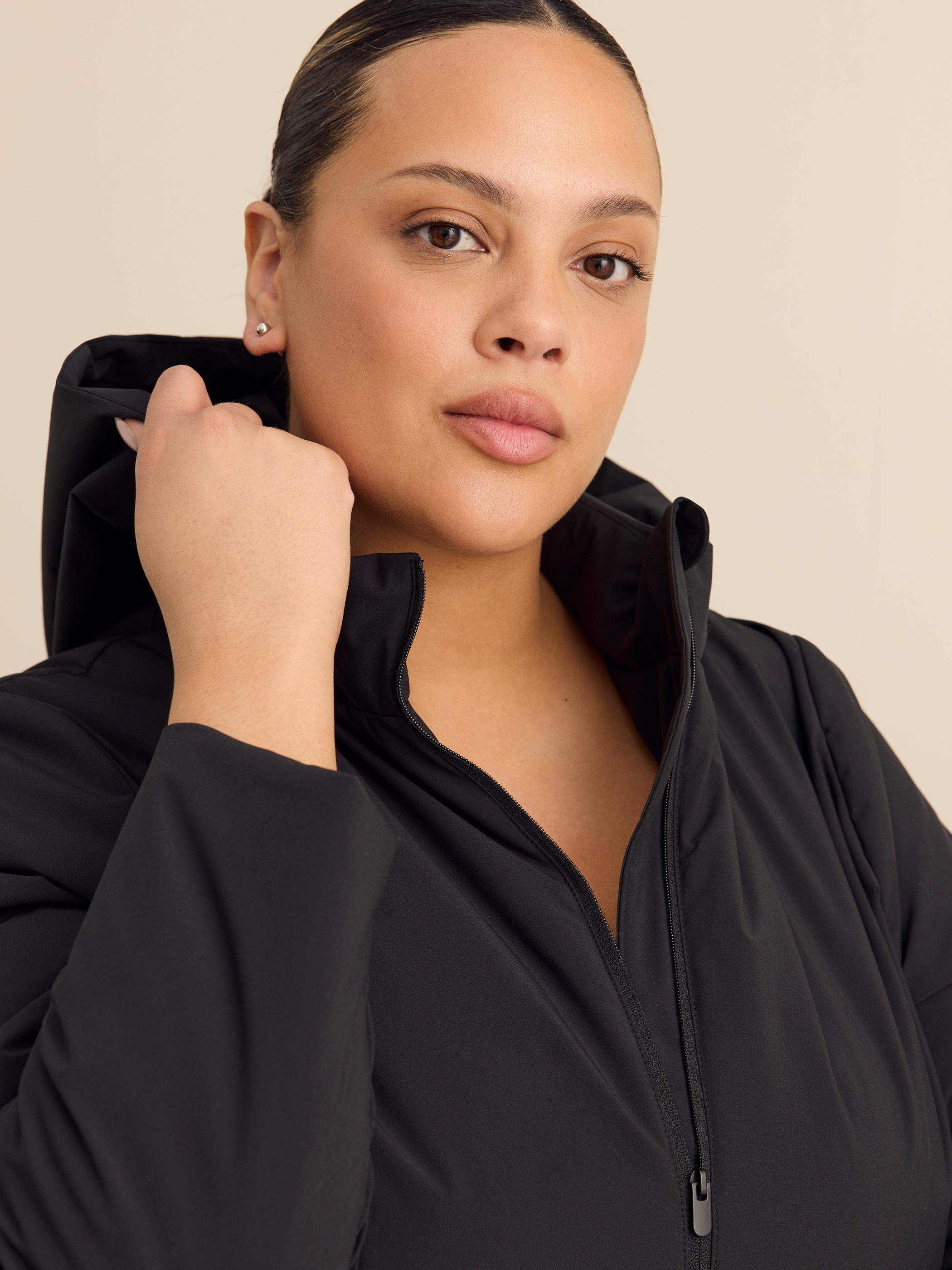 Manteau noir très ajusté - Active Zone