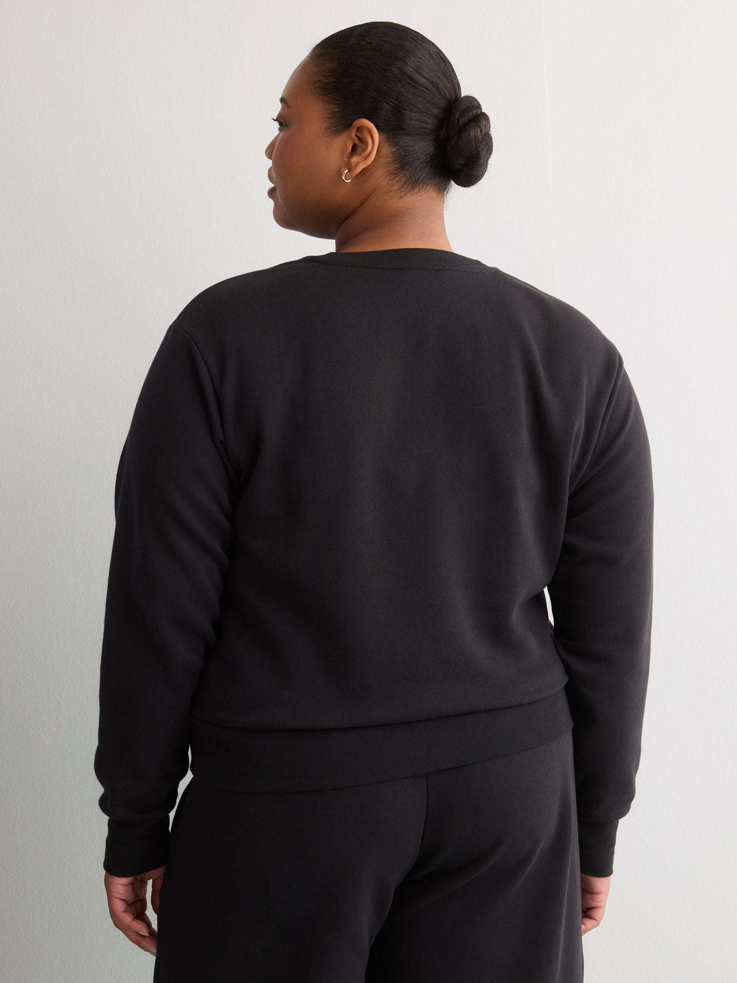 Black Feel Cozy Fleece Sweatshirt with Small Logo - adidas