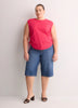 Sleeveless Eyelet Knit Top with Shirred Sides