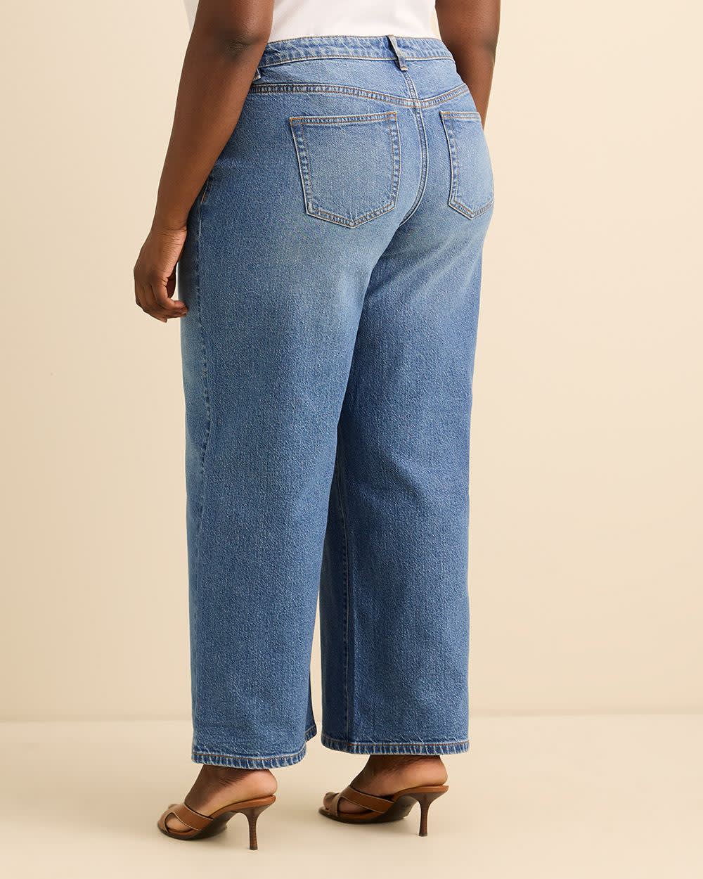Low Rise Baggy Wide Leg Denim - Addition Elle