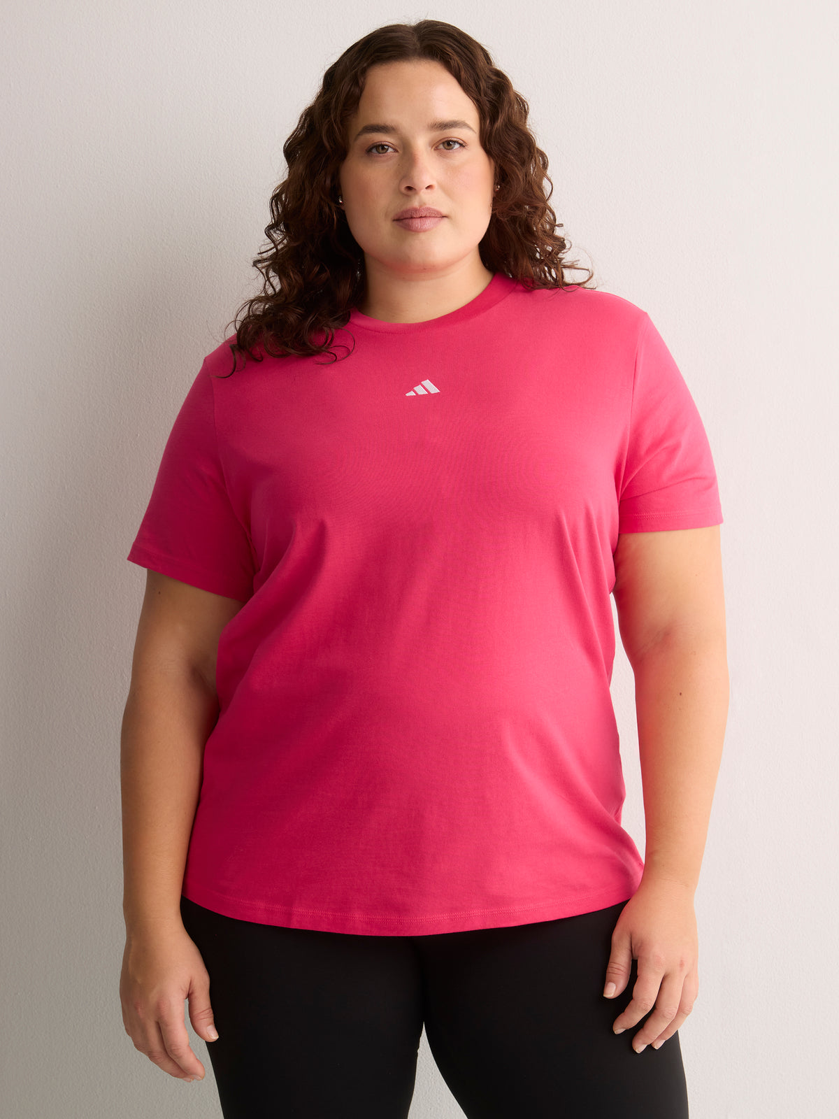 Pink Cotton Short-Sleeve Crew-Neck Tee - adidas