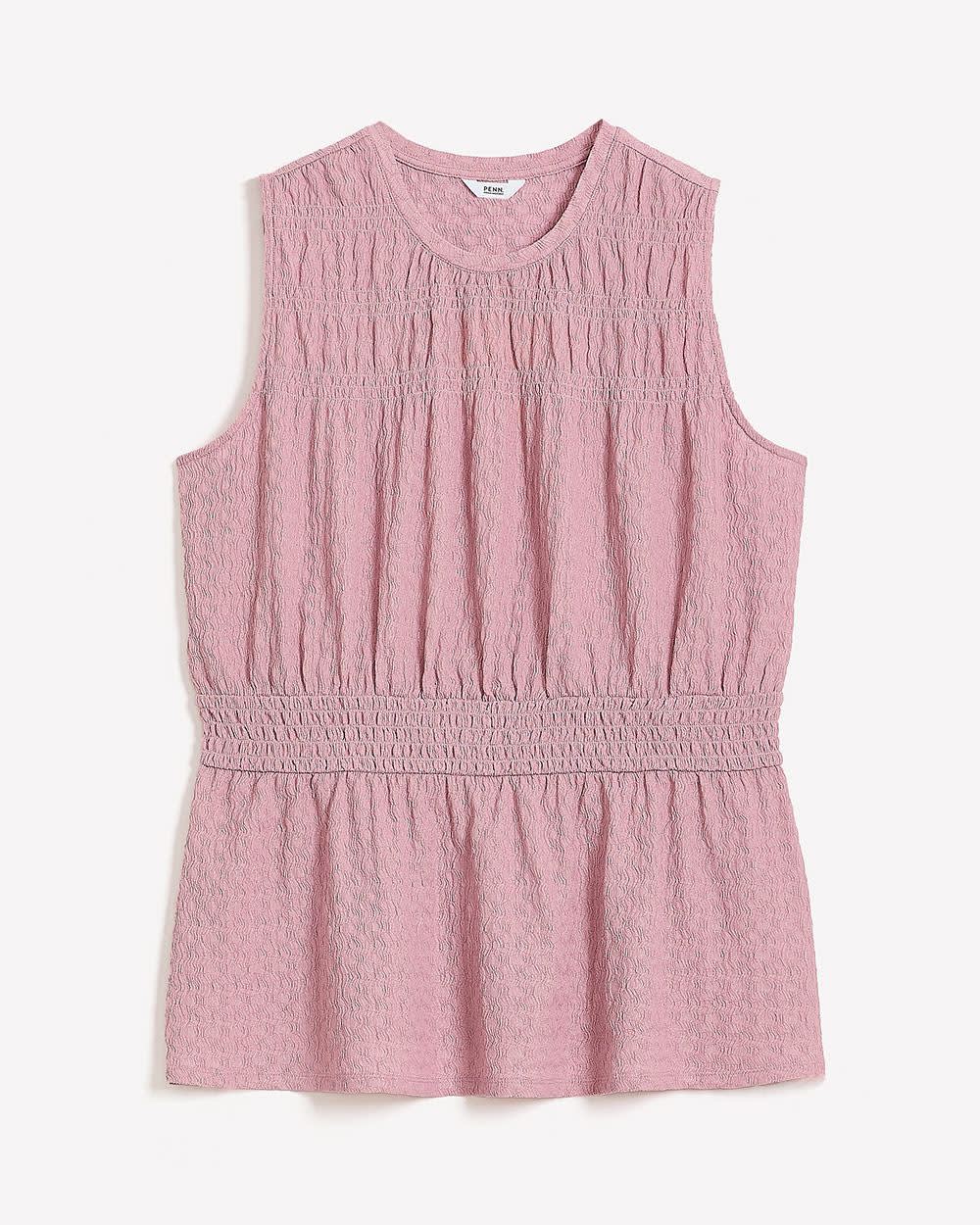 Haut froncé sans manches en tricot