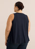 Sleeveless V-Neck Swing Top