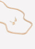 Cubic Zirconia Necklace and Earring Set