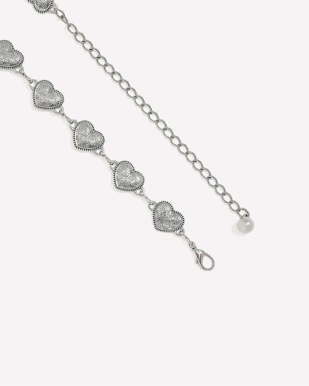 Silver Heart Chain Belt | Penningtons